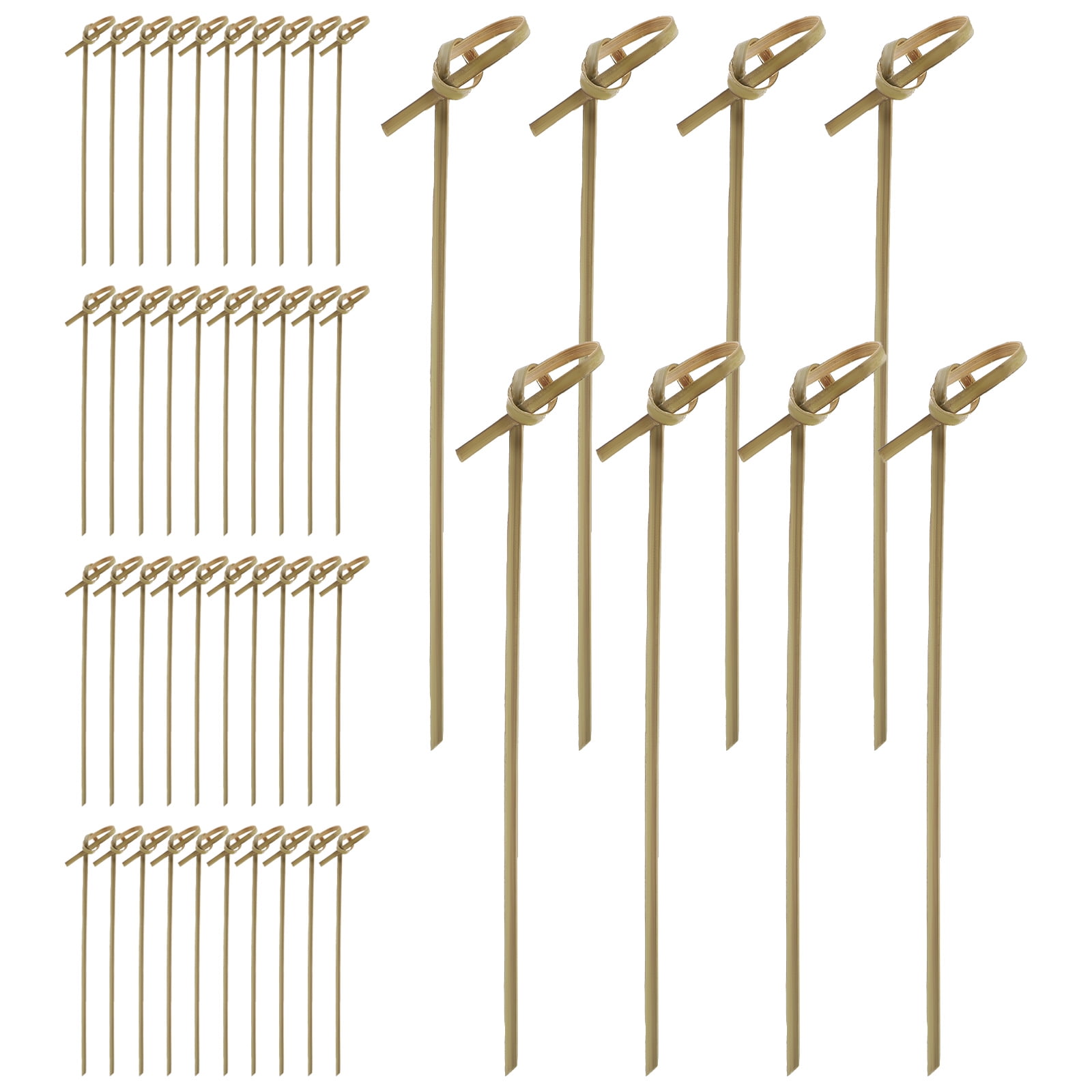 Tersarium 100 Pcs Bamboo Cocktail Sticks Knotted Skewers Food Picks