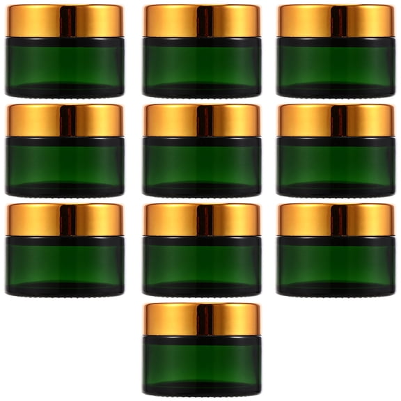 Tersarium 10pcs Reusable Sample Bottle Lotion Cream Holder Small Glass Storage Bottle