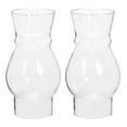 Tersarium 2Pcs Oil Lamp Chimney Clear Lamp Glass Lamp Cover Replacement