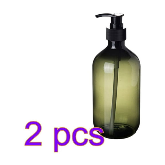 Tersarium 2pcs 300ml Empty Shampoo Bottle Opaque Versatile Pump Bottle Drip-free Lotion Container Hand Soap Dispenser(Green)