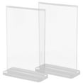 Tersarium 2pcs Acrylic Sign Holders Table Menu Stands Acrylic Frame for