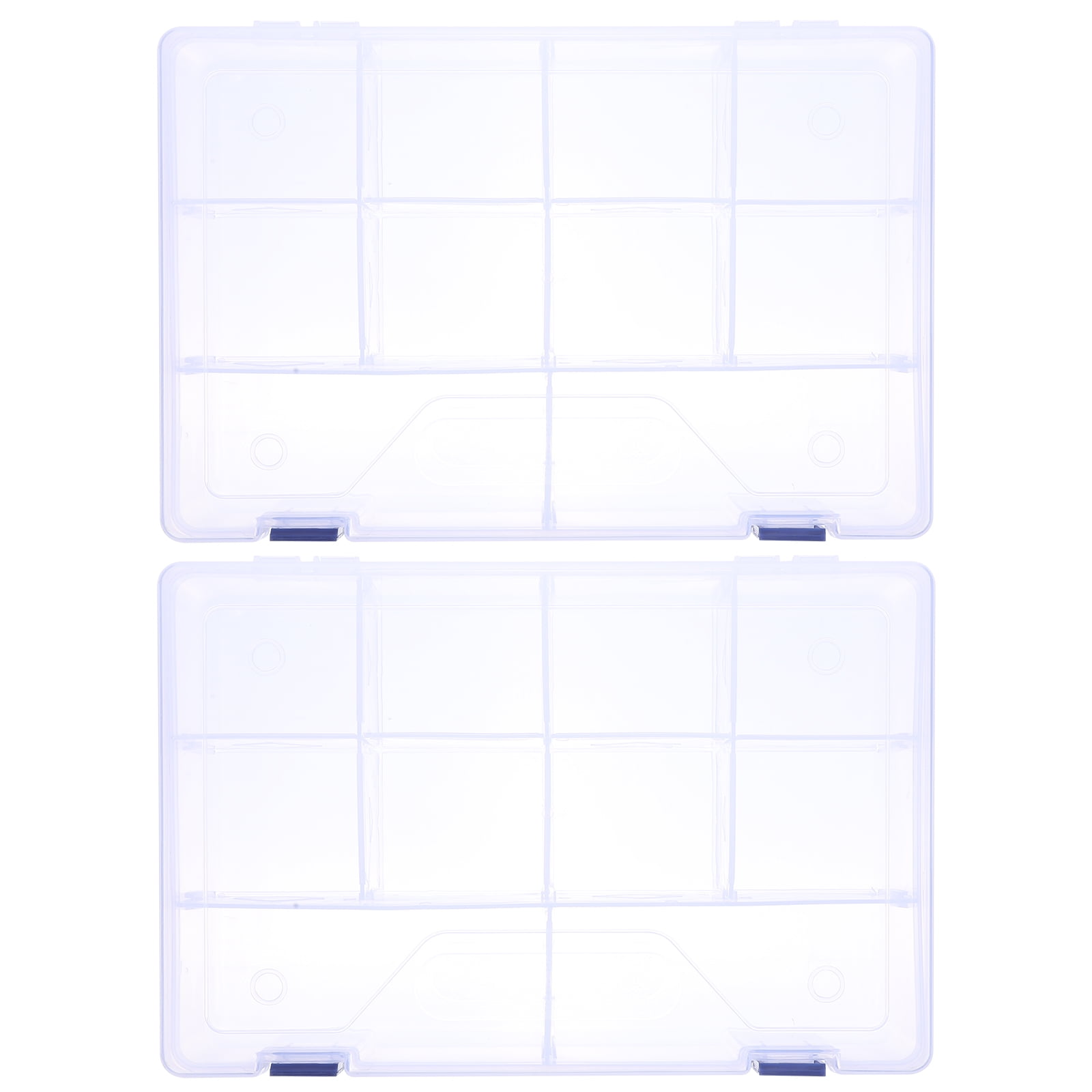 Tersarium 2pcs Pencil Case Clear Organizer Box Clear Box Organizer Clear Jewelry Box Organizer