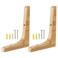 Tersarium 2pcs Wood Shelf Bracket Floating Shelf Bracket Wall Mounted