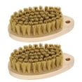 thumbnail image 1 of Tersarium 2pcs Wooden Laundry Scrub Brush Comfort Grip Floor Heavy Duty Cleaning BrushesTile Shoes Washing Tools, 1 of 10