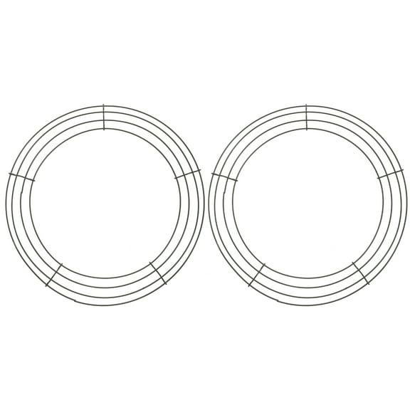 Tersarium 2pcs Wreath Form Round Backdrop Stand Flower Wreath Ring Stand Circle for Decoration