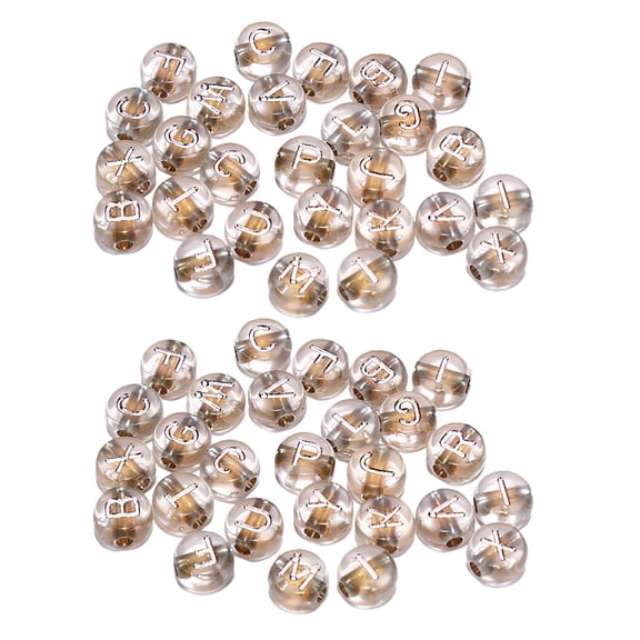 Tersarium 4 Bags of English Letter Loose Beads DIY Round Spacer Beads for Necklace Bracelets