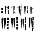 Tersarium 48pcs Gauges Kit Ear Stretching Set 14G00G Acrylic Taper