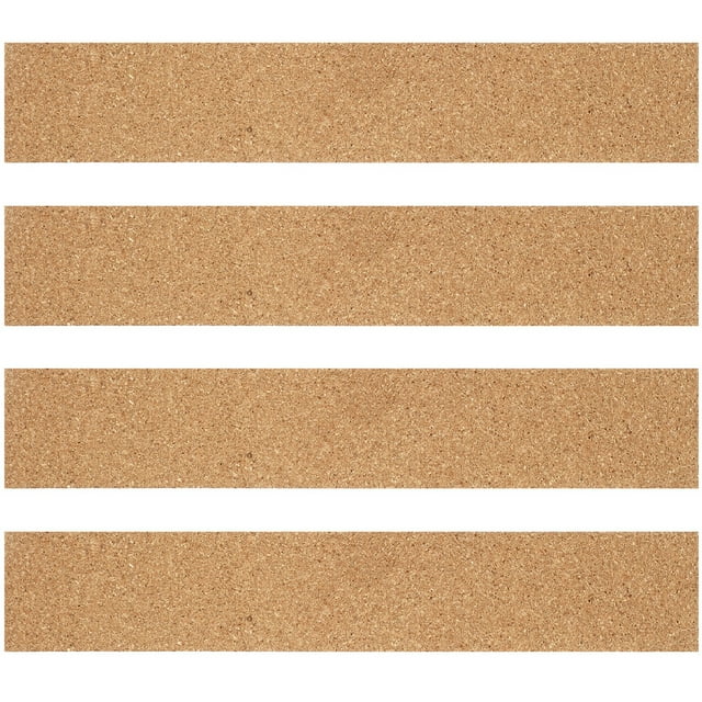 Tersarium 4Pcs Bulletin Board Cork Strips Message Bulletin Strips Self