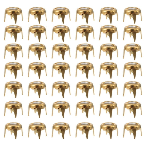 Golden Copper Rivets Set with 50 Pieces for DIY Crafts and Decorative Use on Bags Shoes Clothes