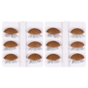 Tersarium 6 Pairs Mannequin Head Removable Eyelids Eyelash Training Practice Tools