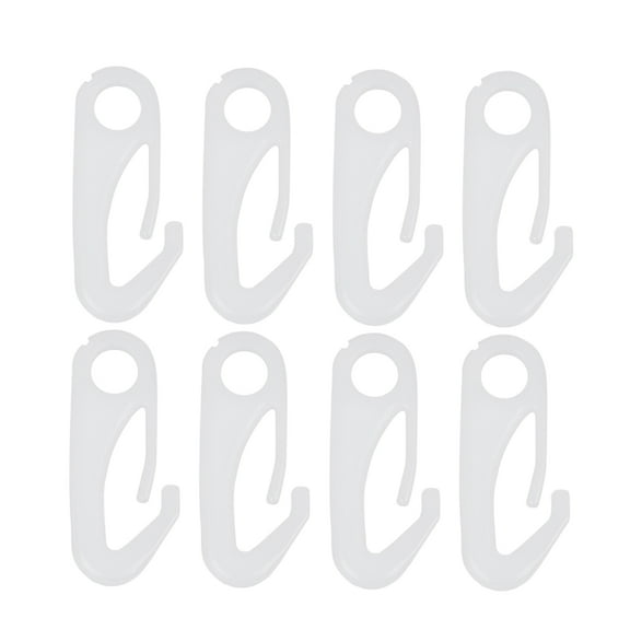 Tersarium 8 Pcs Heavy Duty Flagpole Snap Hook Clips Flag Pole Attachment Durable Nylon Accessory Outdoor Flagpole Accessories PP Hook Buckle (White)