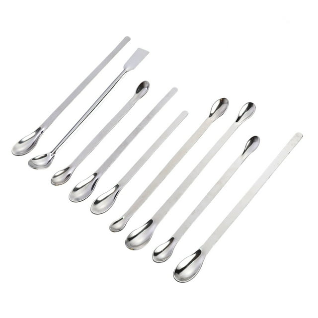 Tersarium 9 in 1 Stainless Steel Sampling Spoons Laboratory Scoops