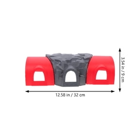 HEATSHAKING Red Plastic Train Tunnel Toy, 1 Pack, Kids Playset, 12.6 x 5.7 x 3.5 Inches