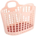 thumbnail image 1 of HEATSHAKING Pink Foldable Plastic Storage Basket For Shower Toy 1Set 11.2X8.1X5.5In, 1 of 10