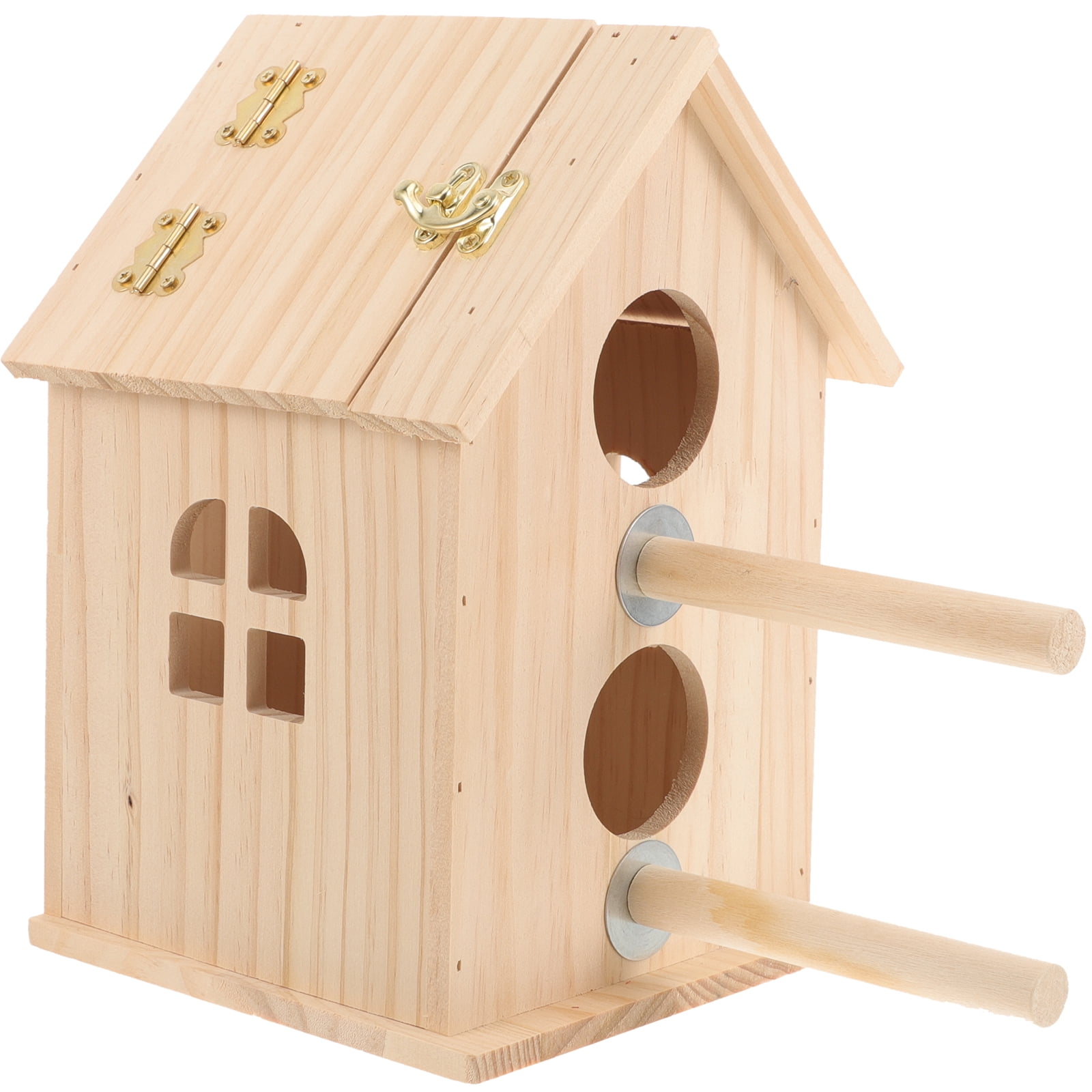 Tersarium Parakeet Nest Breeding Box Wood House Bird Toys Nesting