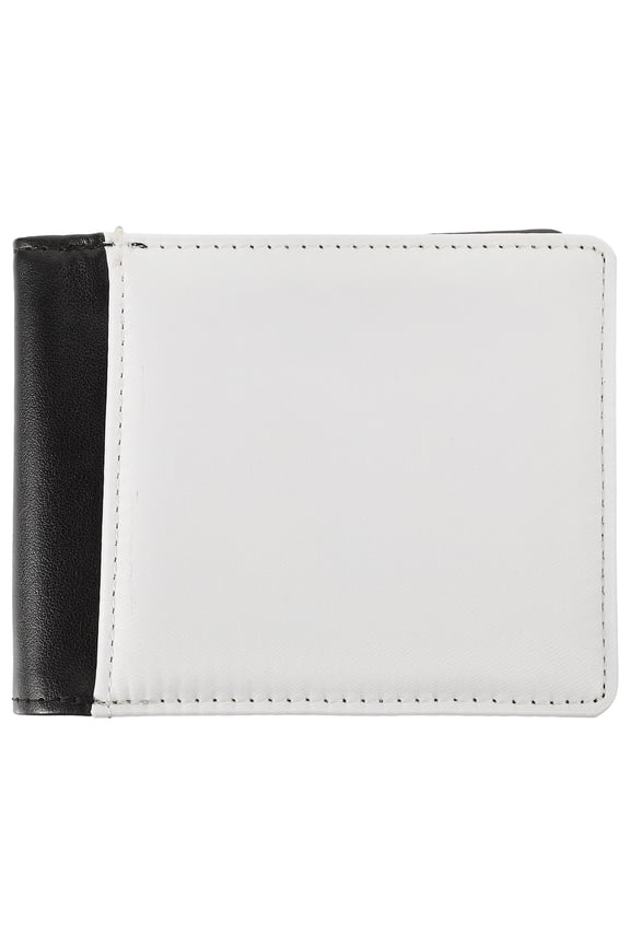 Portable Folding Leather Wallet Heat Transfer Money Bag for Men Empty Wear-resistant Wallet