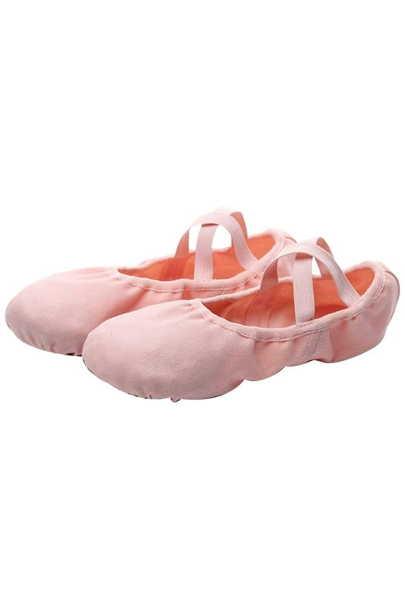 Skin Color Sole Ballet Dance Shoes Ballet Practice Shoes Cross Elastic Band Dance Gymnastics Yoga Shoes for Adult- Size 42