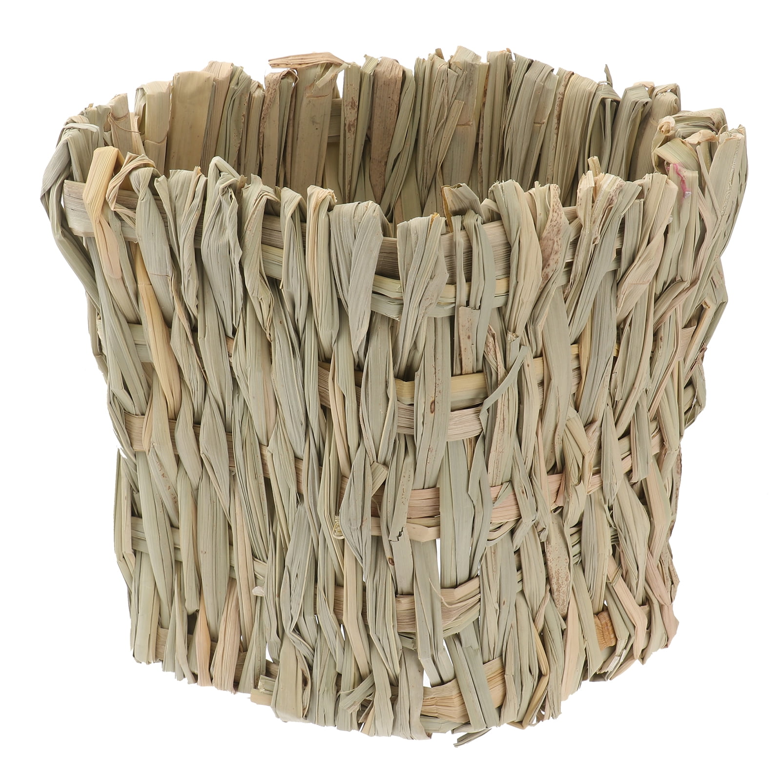 Tersarium Square Natural Woven Grass Hut Bed House Straw Grass Bird