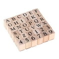 Tersarium ULTNICE Creative Wooden Rubber Letter Number Stamp Set 26