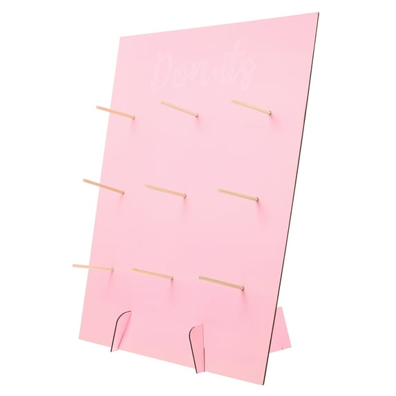 Tersarium Wooden Doughnut Stand Wooden Donut Display Stand Holder for Baby Shower