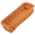 thumbnail image 1 of Tersarium Woven Fruit Basket Bread Basket Imitation Wicker Fruit Bowl Container Rattan Tray Candy Serving Basket Hyacinth Storage for Snacks, 1 of 11