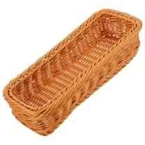 Tersarium Woven Fruit Basket Bread Basket Immitation Wicker Fruit Bowl Container Rattan Wicker Tray Candy Basket Serving Basket Hyacinth Storage Basket for Fruit Snacks