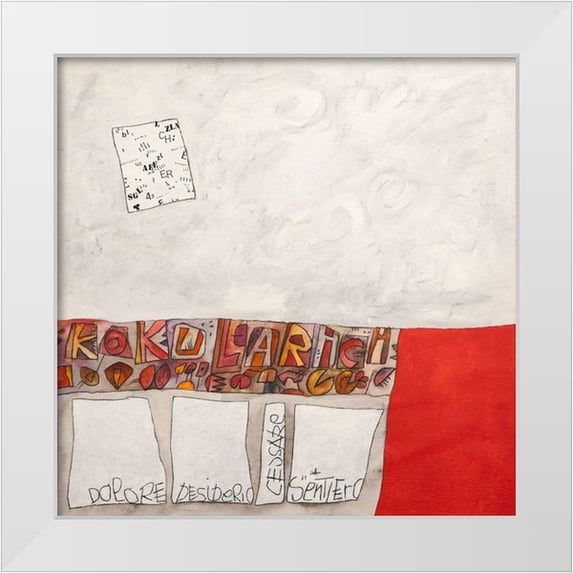 Teruzzi, Vittorio 12x12 White Modern Wood Framed Museum Art Print Titled - Koku Larici