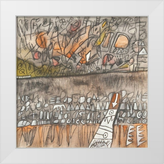 Teruzzi, Vittorio 15x15 White Modern Wood Framed Museum Art Print Titled - Senza titolo IV (libere associazioni)