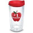 thumbnail image 1 of Tervis  #1 Teacher Apple Made in USA Double Walled  Insulated Tumbler Travel Cup Keeps Drinks Cold & Hot, 16oz, Lidded, 1 of 9