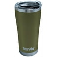 thumbnail image 1 of Tervis 20 oz. Stainless Steel Solid Powder Coated Tumbler One Size Olive, 1 of 2