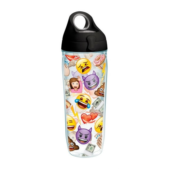 Tervis 24 oz. Emoji Water Bottle Clear - Case Of: 1; Each Pack Qty: 1