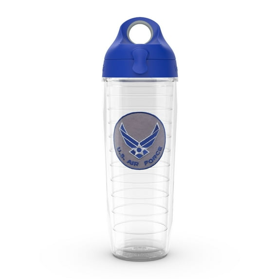 Tervis Air Force Logo Emblem Made in USA Double Walled Insulated Tumbler Travel Cup Keeps Drinks Cold & Hot, 24oz Water Bottle, Classic