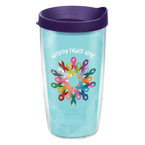 Tervis American Cancer Society - Ribbons Made in USA Double Walled Insulated Travel Tumbler, Classic 16oz