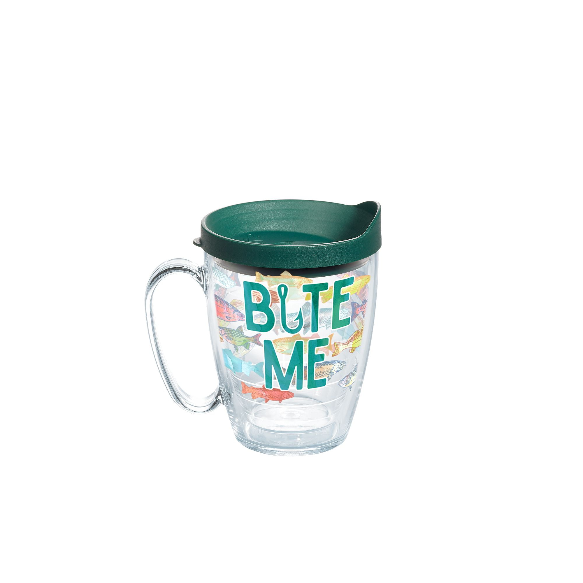Tervis Bite Me Bait Fishing Made in USA Double Walled Insulated Tumbler  Travel Cup Keeps Drinks Cold & Hot, 16oz Mug, Classic 