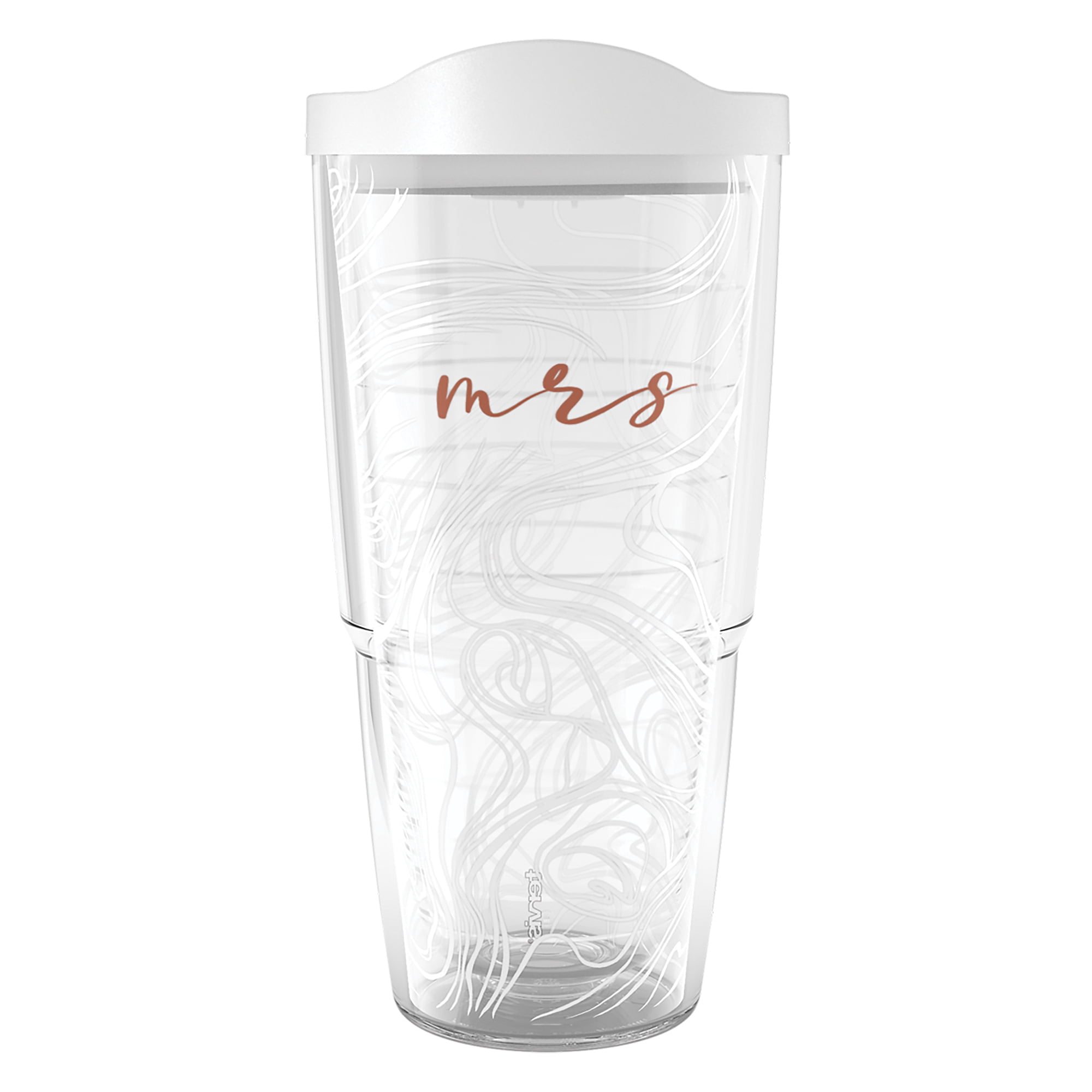 Tervis Bride and Groom Mr and Mrs Made in USA Double Walled Insulated  Tumbler Travel Cup Keeps Drinks Cold & Hot, 24oz Classic, Mrs 