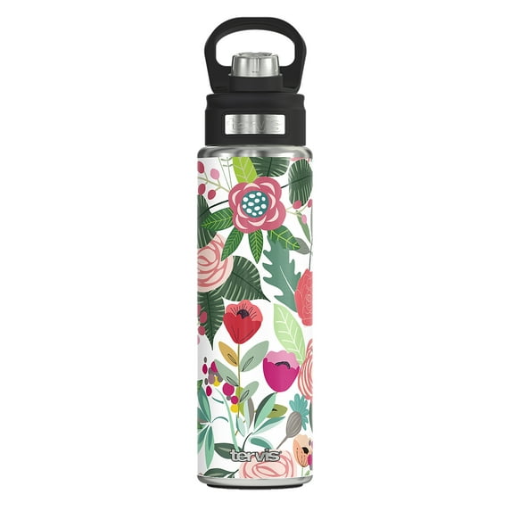 Tervis Budding Bliss Triple Walled Insulated Travel Tumbler, Budding Bliss - 24oz Wide Mouth Bottle