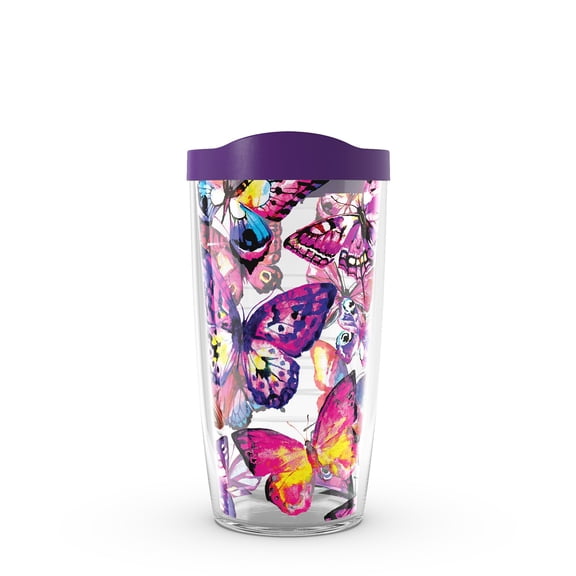 Tervis Butterfly Passion Made in USA Double Walled Insulated Tumbler Travel Cup Keeps Drinks Cold & Hot, 16oz, Classic
