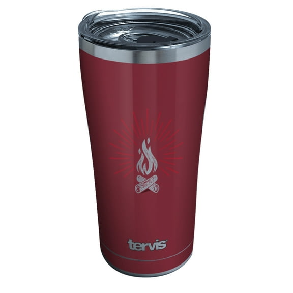 Tervis Campfire Triple Walled Insulated Tumbler Travel Cup Keeps Drinks Cold & Hot, 20oz, Stainless Steel