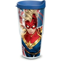 Tervis  Captain Marvel Made in USA Double Walled Insulated Travel Tumbler, Classic 24oz