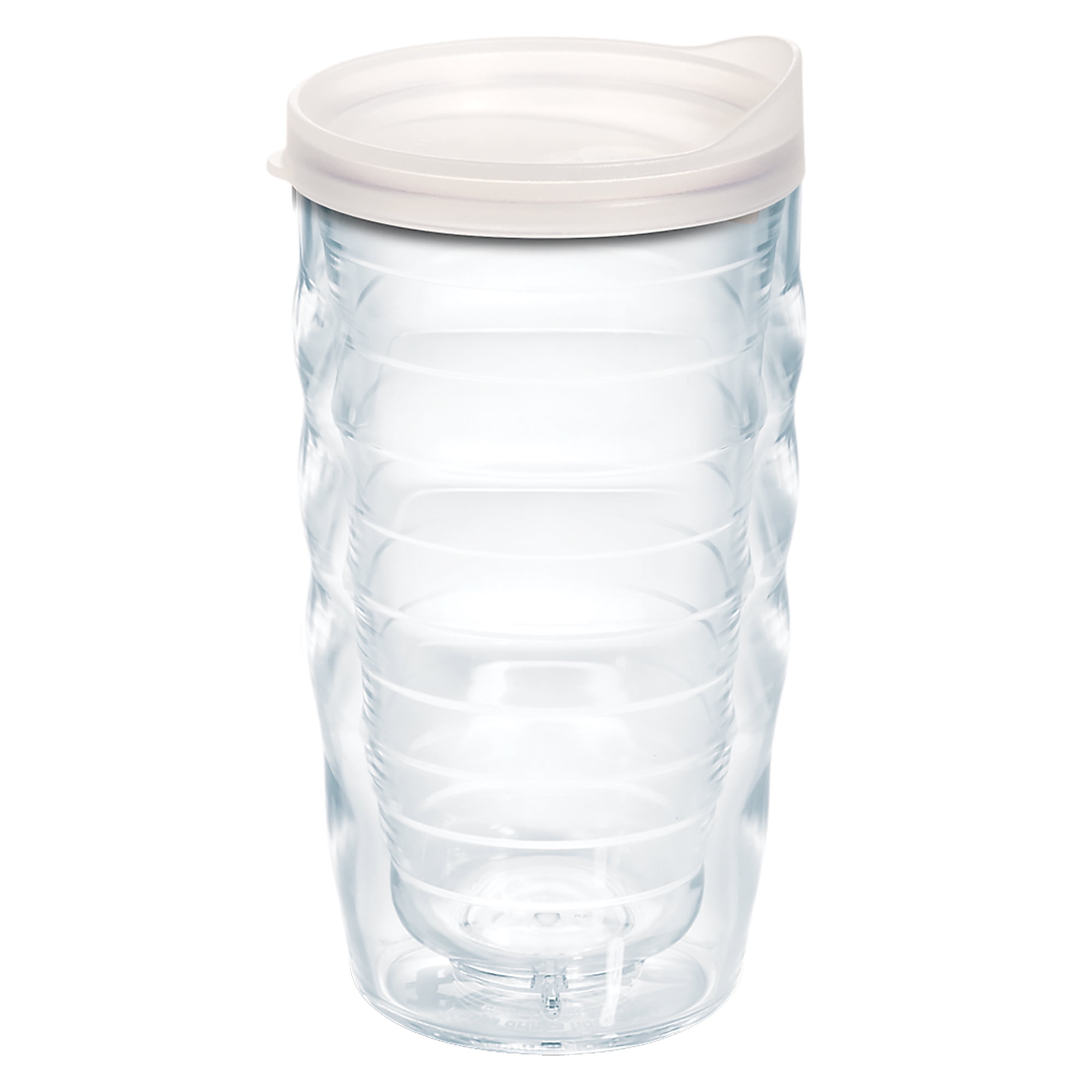 Tervis Clear & Colorful Lidded Made in USA Double Walled Insulated Tumbler  Travel Cup Keeps Drinks Cold & Hot, 10oz Wavy, Orange Lid - Walmart.com