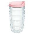 thumbnail image 1 of Tervis  Clear & Colorful Lidded Made in USA Double Walled Insulated Travel Tumbler, Pink Lid - 10oz Wavy, 1 of 9