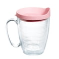 thumbnail image 1 of Tervis  Clear & Colorful Lidded Made in USA Double Walled Insulated Travel Tumbler, Pink Lid - 16oz Mug, 1 of 9