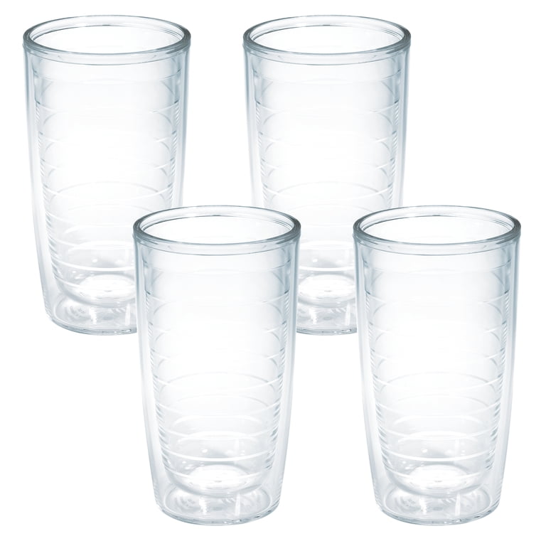 Tervis Insulated Tumbler Travel Cup, Keeps Drinks Cold & Hot, 16oz - Clear  4pk, Made in USA - Walmart.com