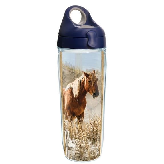 Tervis Coastal Wild Horses Made in USA Double Walled Insulated Tumbler Travel Cup Keeps Drinks Cold & Hot, 24oz Water Bottle, Classic