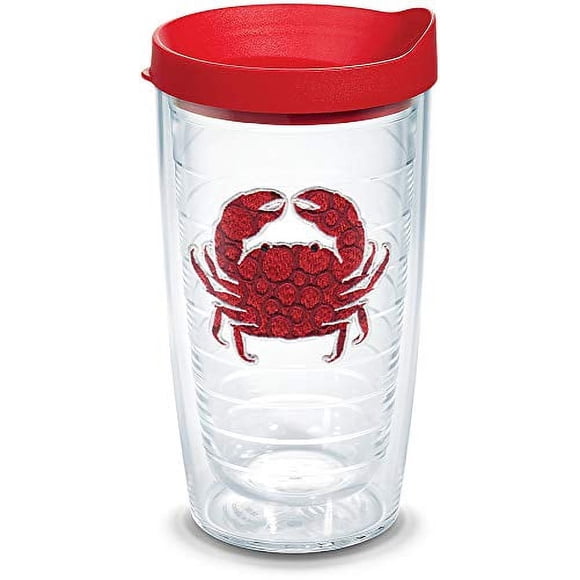 Tervis 24oz Tumbler With Emblem & Fuchsia Lid - Insulated, BPA-Free, Dishwasher Safe