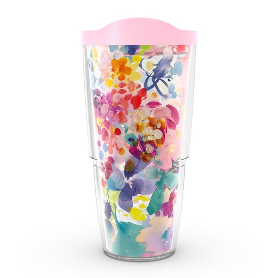 Tervis CreativeIngrid - Aura Made in USA Double Walled Insulated Tumbler Travel Cup Keeps Drinks Cold & Hot, 24oz, Classic