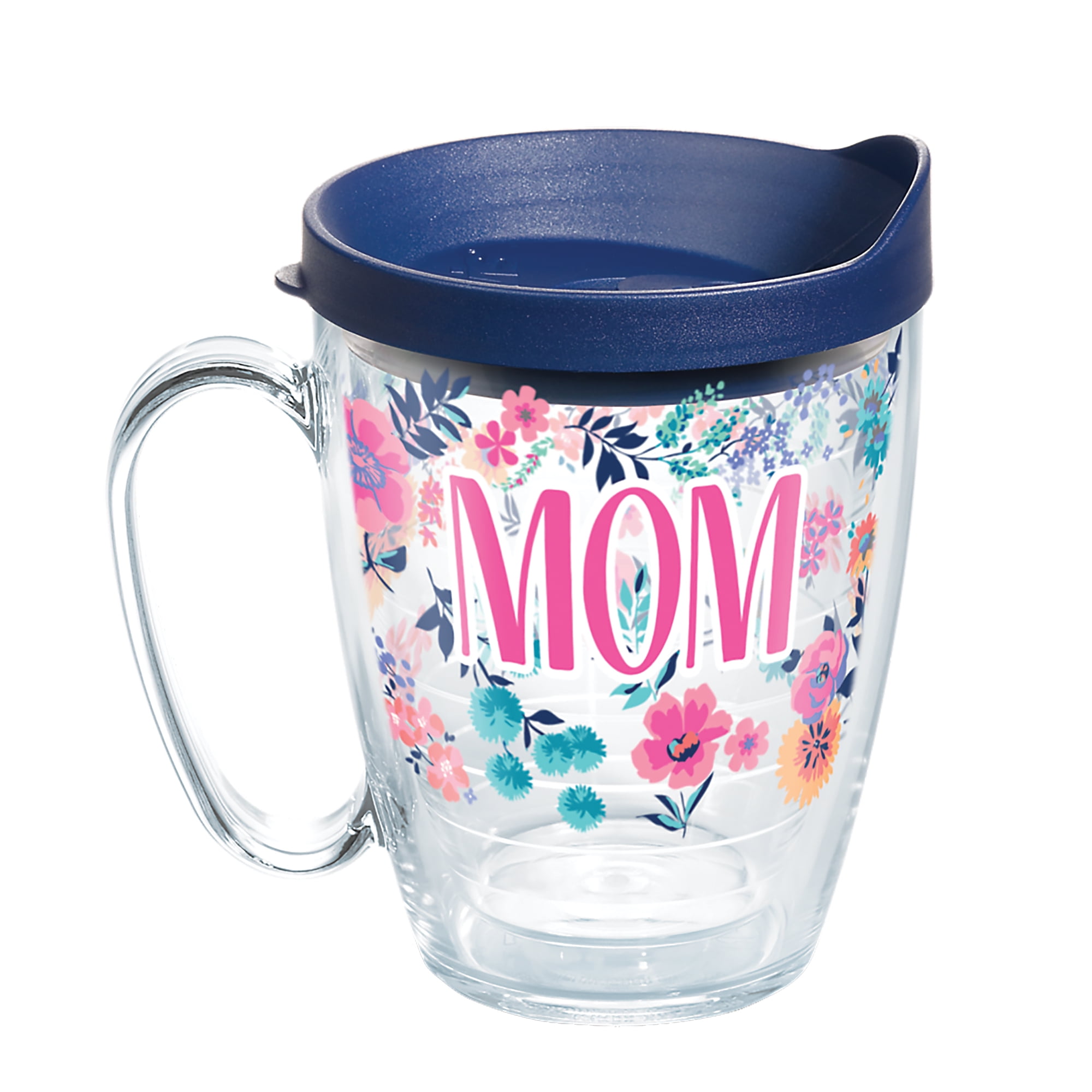 Tervis Best Mom Ever Floral Made in USA Double Walled Insulated Tumbler Cup Keeps Drinks Cold & Hot, 16oz, Classic