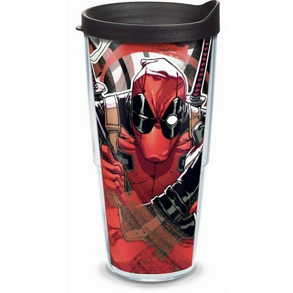 Tervis Deadpool 24oz Double Wall Insulated Tumbler W/Travel Lid Marvel