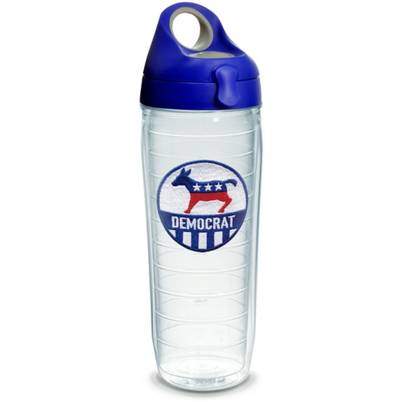 Tervis Democrat Emblem Made in USA Double Walled Insulated Tumbler Travel Cup Keeps Drinks Cold & Hot, 24oz Water Bottle, Classic