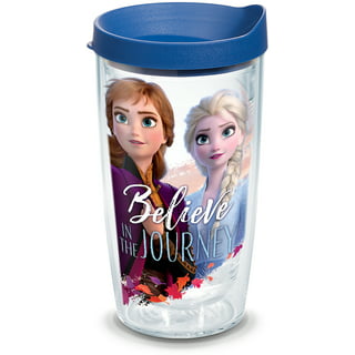 Disney Frozen Elsa and Anna Snow Globe Tumbler Cup with Bendy Straw and Lid